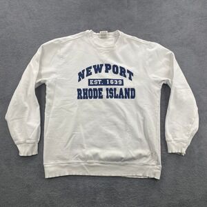 Newport Rhode Island Sweatshirt Mens Large White Graphic Pullover Port &Company